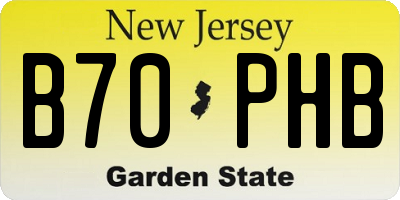 NJ license plate B70PHB