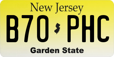 NJ license plate B70PHC