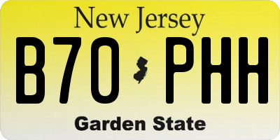 NJ license plate B70PHH