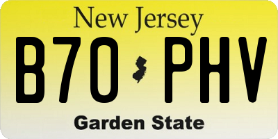NJ license plate B70PHV