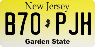 NJ license plate B70PJH