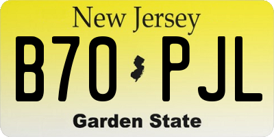 NJ license plate B70PJL