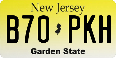 NJ license plate B70PKH