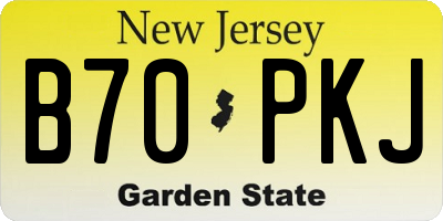 NJ license plate B70PKJ
