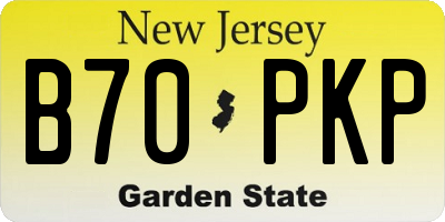 NJ license plate B70PKP