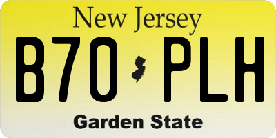NJ license plate B70PLH