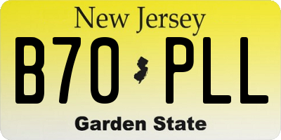 NJ license plate B70PLL