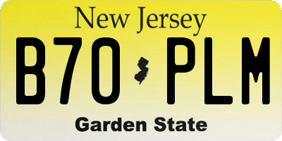 NJ license plate B70PLM
