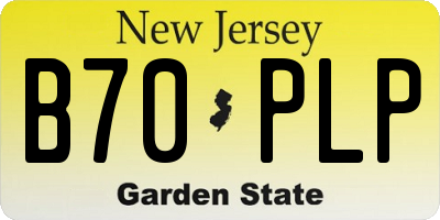 NJ license plate B70PLP