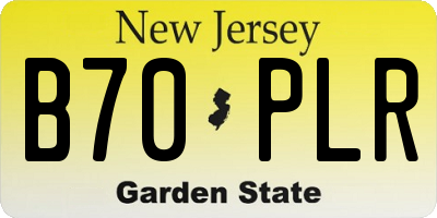 NJ license plate B70PLR