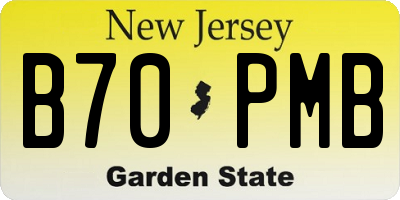 NJ license plate B70PMB