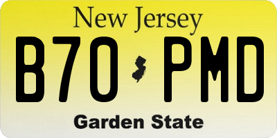 NJ license plate B70PMD
