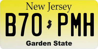 NJ license plate B70PMH