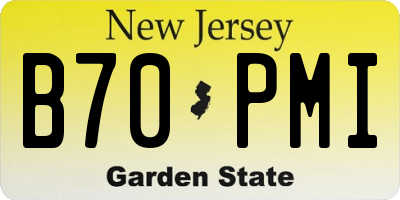 NJ license plate B70PMI