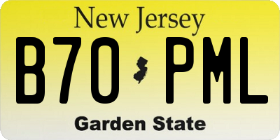 NJ license plate B70PML