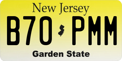 NJ license plate B70PMM