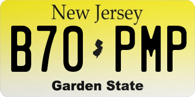 NJ license plate B70PMP