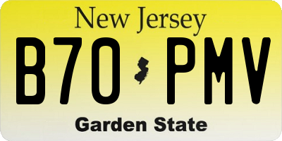 NJ license plate B70PMV
