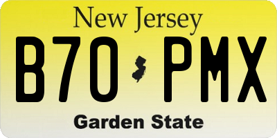 NJ license plate B70PMX
