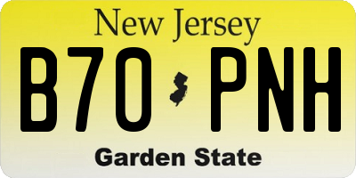 NJ license plate B70PNH