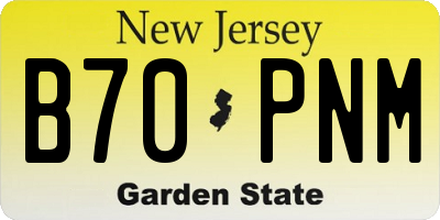 NJ license plate B70PNM