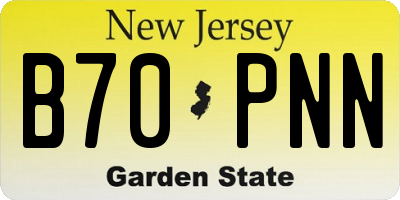 NJ license plate B70PNN