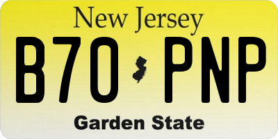NJ license plate B70PNP