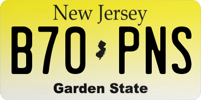 NJ license plate B70PNS