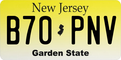 NJ license plate B70PNV