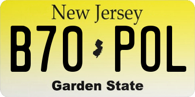 NJ license plate B70POL