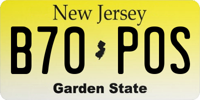 NJ license plate B70POS