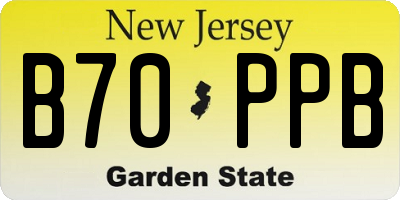 NJ license plate B70PPB