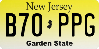 NJ license plate B70PPG