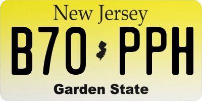 NJ license plate B70PPH