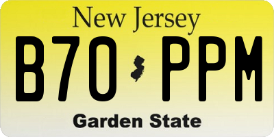 NJ license plate B70PPM