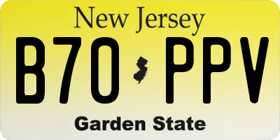 NJ license plate B70PPV