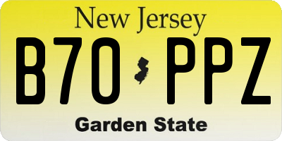 NJ license plate B70PPZ
