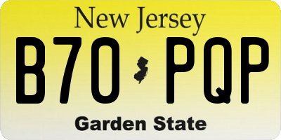 NJ license plate B70PQP
