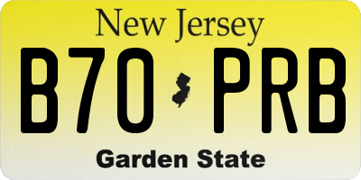 NJ license plate B70PRB
