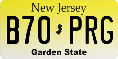 NJ license plate B70PRG