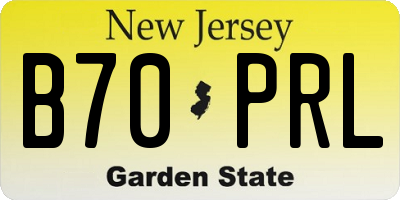 NJ license plate B70PRL