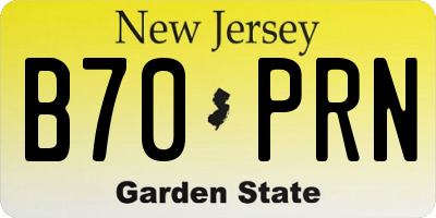 NJ license plate B70PRN