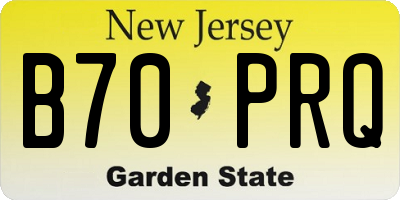 NJ license plate B70PRQ