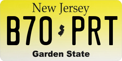 NJ license plate B70PRT