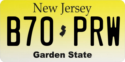 NJ license plate B70PRW