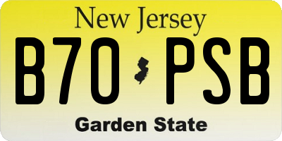 NJ license plate B70PSB