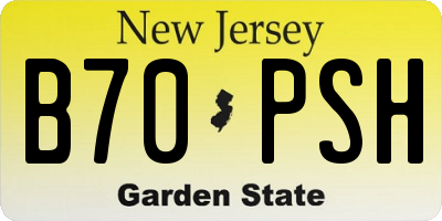 NJ license plate B70PSH