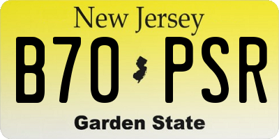 NJ license plate B70PSR