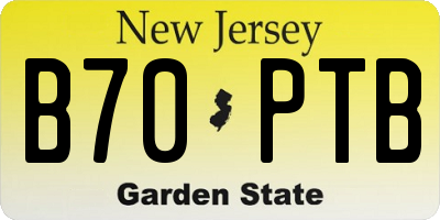 NJ license plate B70PTB