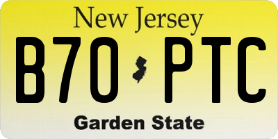NJ license plate B70PTC